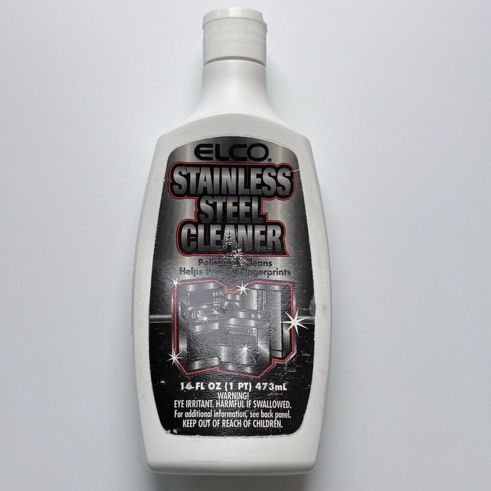 Vtg Discontinued Elco Stainless Steel Cleaner 16 oz New Old Stock Sealed